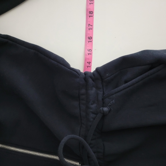 New Chaser Puff Sleeve Zip Up Drawstring Sweatsuit Jogger Jumpsuit - Picture 12 of 14